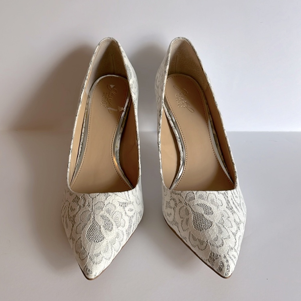 White Lace Pumps
